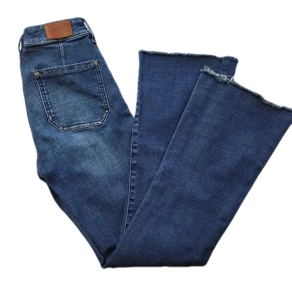 M.i.h Women's Jeans Bodycon Marrakesh High Rise Slim Kick Flare More Blue sz 26